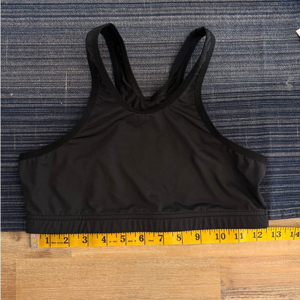 EA7 Emporio Armani Small XS Black Sports Bra Racerback Luxury Off-Duty Model NEW - Picture 4 of 6